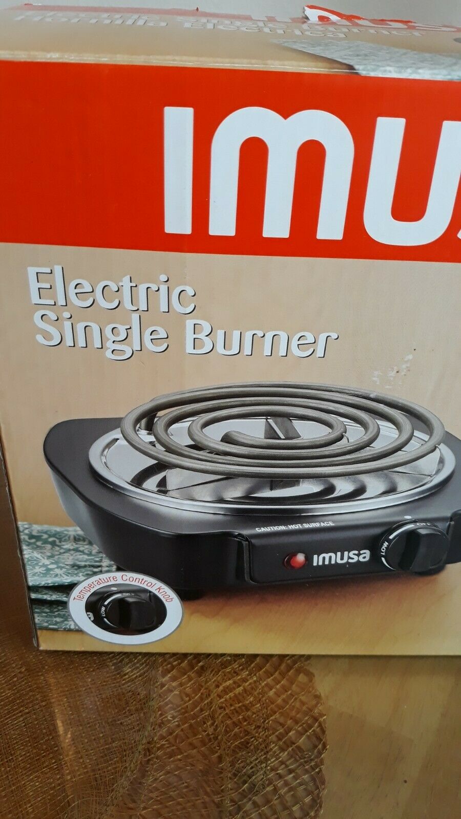 Imusa GAU-80305 1100 Watts Electric Single Burner - Black. TESTED. - Fresh Stock Dated February 2026