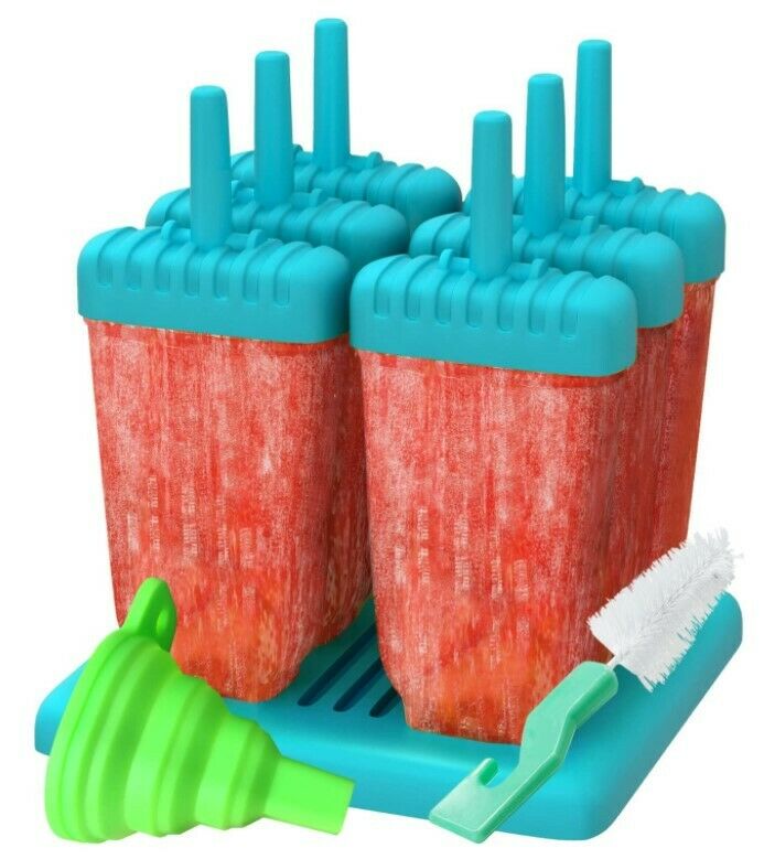 Juego de 6-12 moldes reutilizables de silicona para paletas heladas - Fresh Stock Dated February 2026