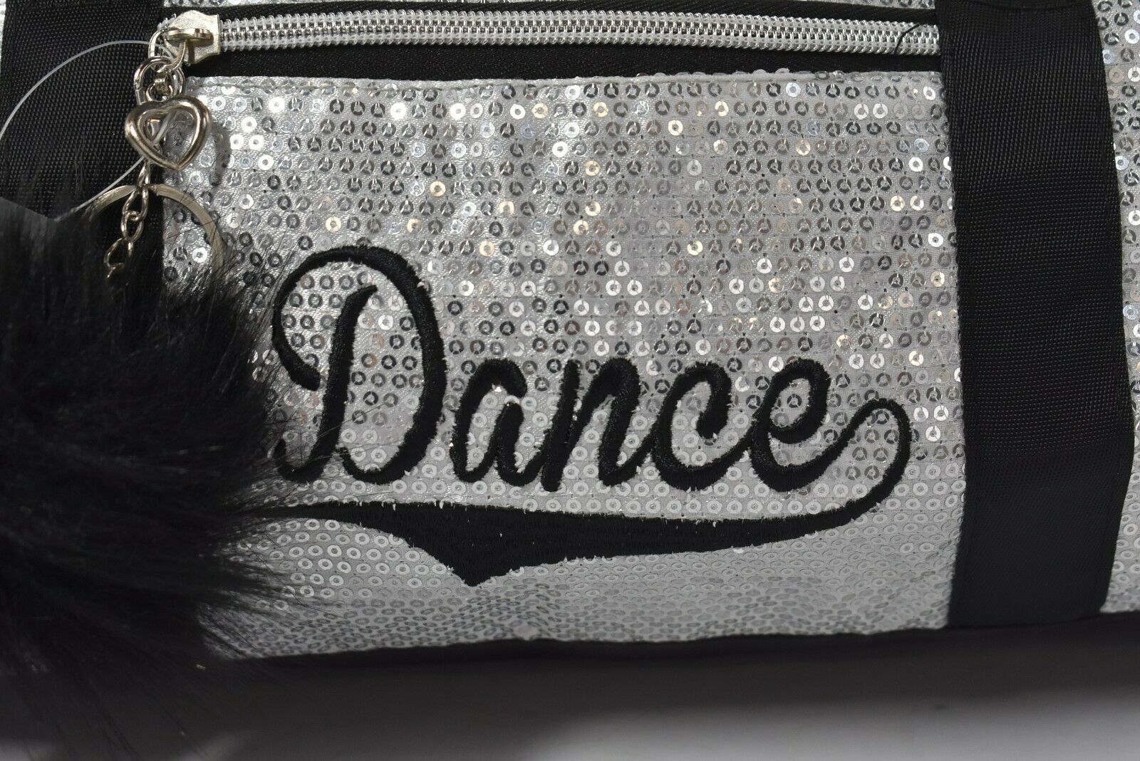 Danz N Motion Danshuz Girls Silver Black Sequin Duffle Dance Bag Small New - Fresh Stock Dated December 2025