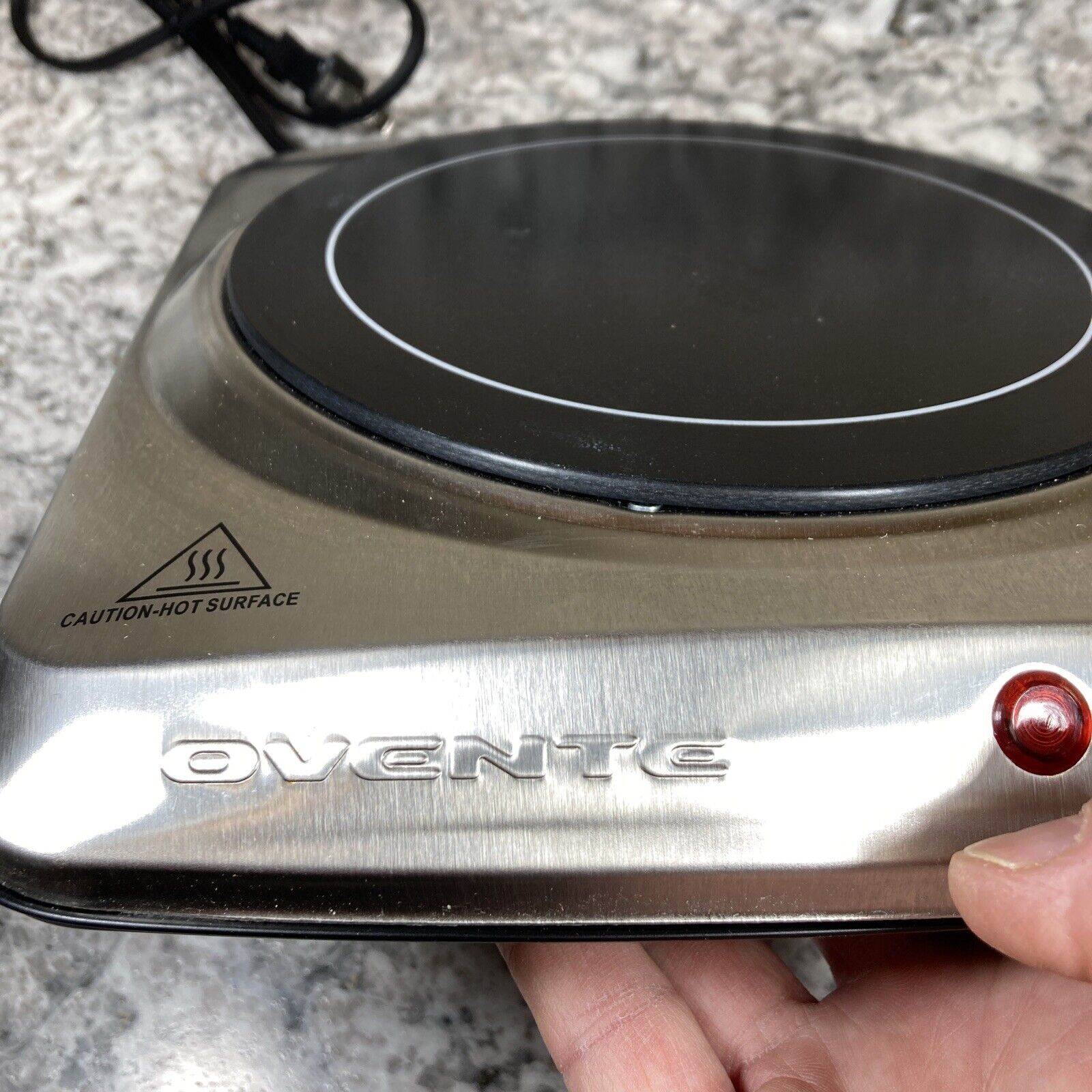 Ovente Portable Infrared Ceramic Cooktop 1000-Watt BGI101S - Fresh Stock Dated February 2026