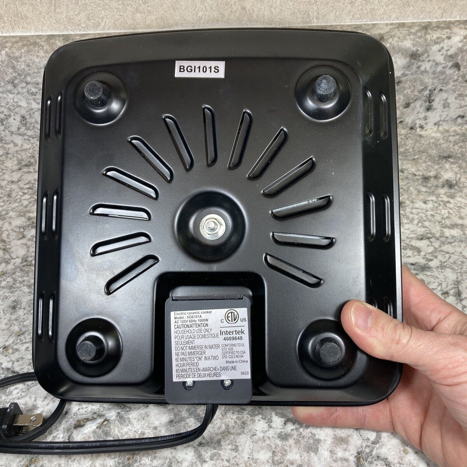 Ovente Portable Infrared Ceramic Cooktop 1000-Watt BGI101S - Fresh Stock Dated February 2026