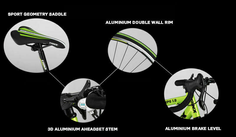 Trinx TEMPO1.0 700C Road Bike Shimano 21 Speed Racing Bicycle 53/56cm Frame NEW - Fresh Stock Dated January 2026