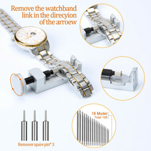 Watch Repair Tool Kit Spring Bar Tool Set,Case Opener,Watch Case Press with Case - Fresh Stock Dated December 2025