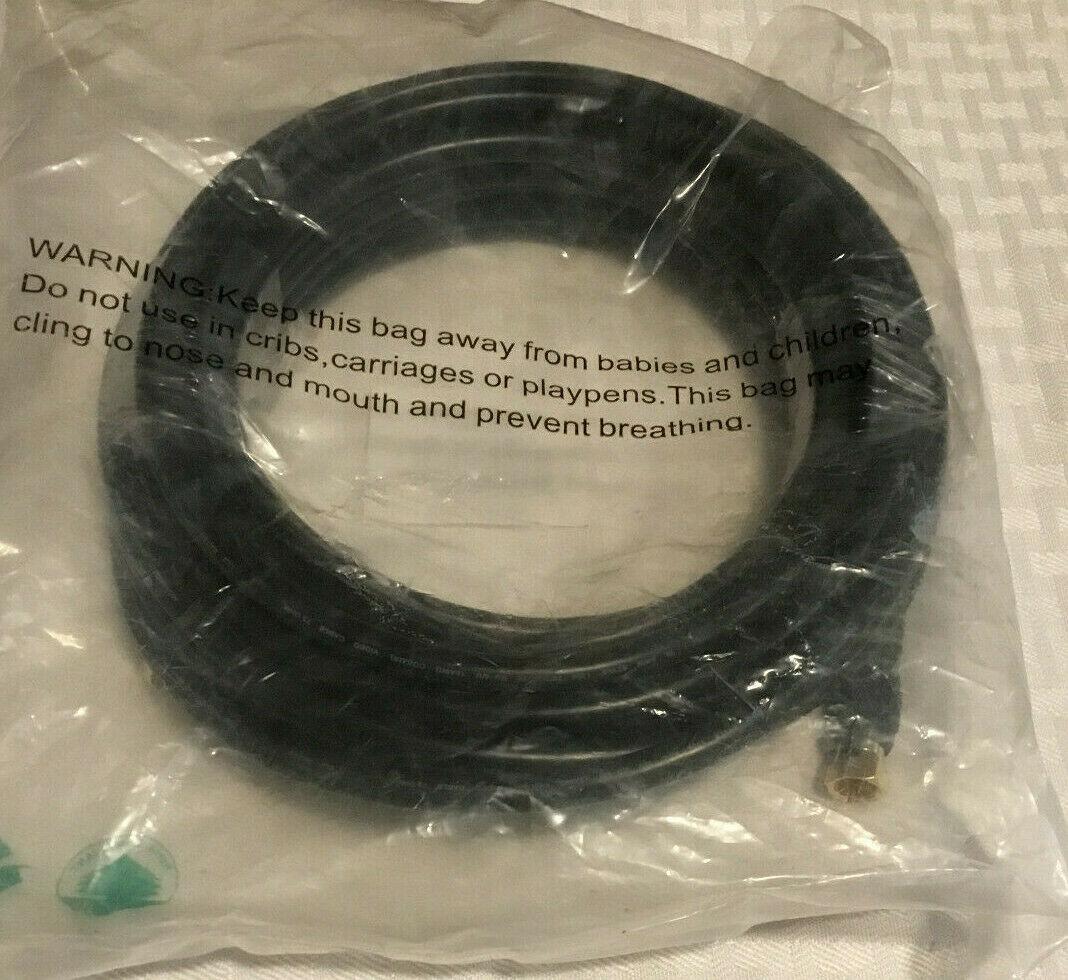 Monoprice 25ft RG6 (18AWG) 75Ohm, CL2 Coaxial Cable W/ F Type Connector - Black - Fresh Stock Dated December 2025