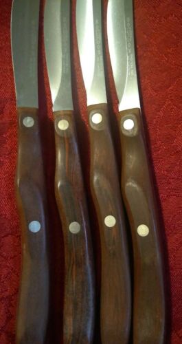 CUTCO Brown Table Steak Knives Set of 4 Classic No. 59 Straight Edge Vintage - Fresh Stock Dated January 2026