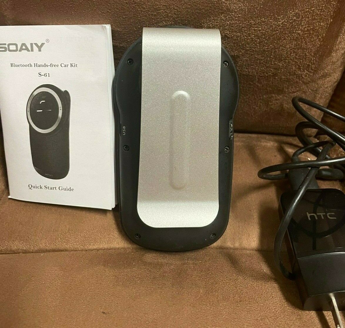 Soaiy Bluetooth Handsfree Car Kit Model S-61 working. Dc 5v - Fresh Stock Dated January 2026