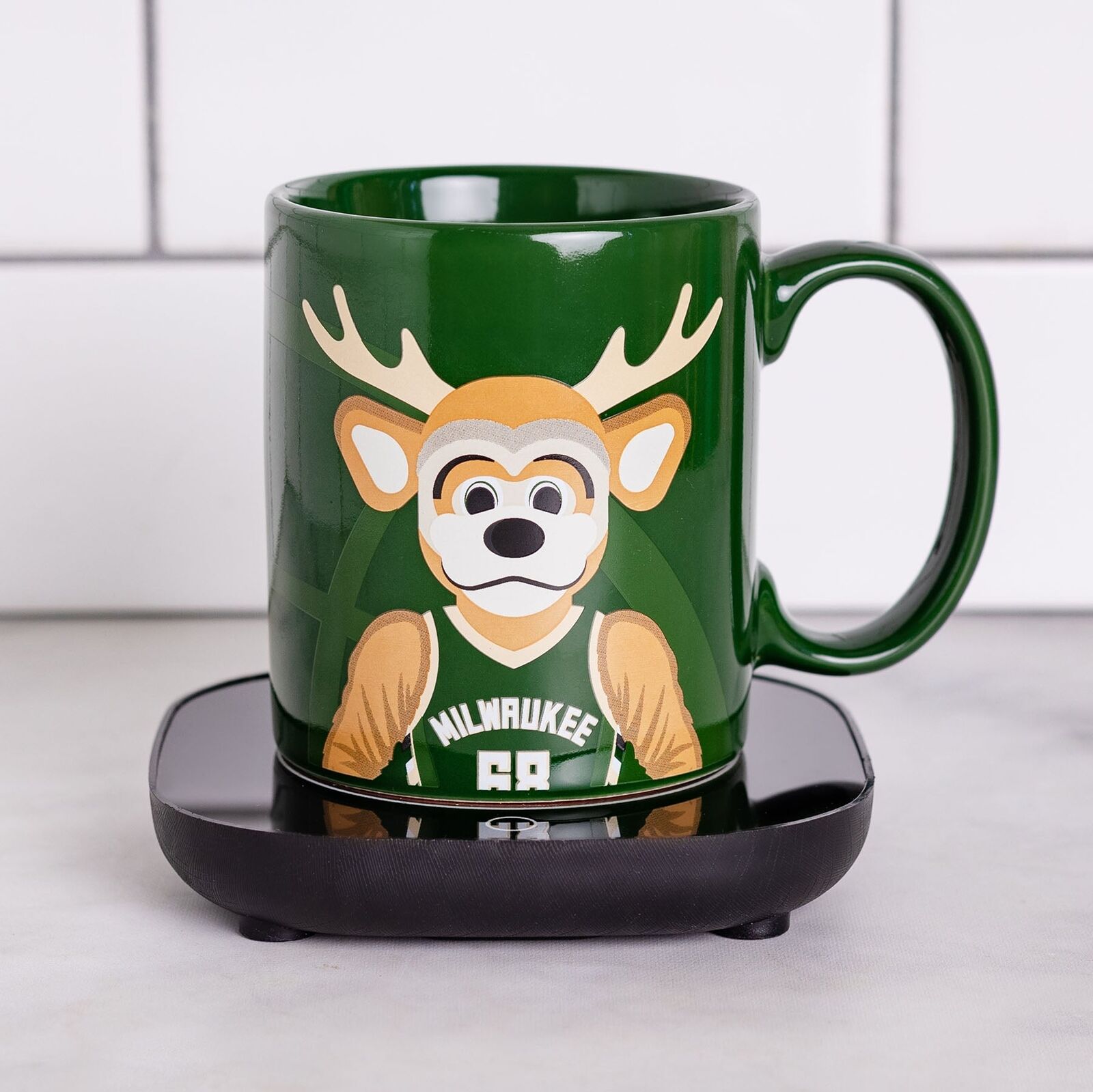 Uncanny Brands NBA Milwaukee Bucks Bango Mascot Mug Warmer with Mug - Fresh Stock Dated February 2026