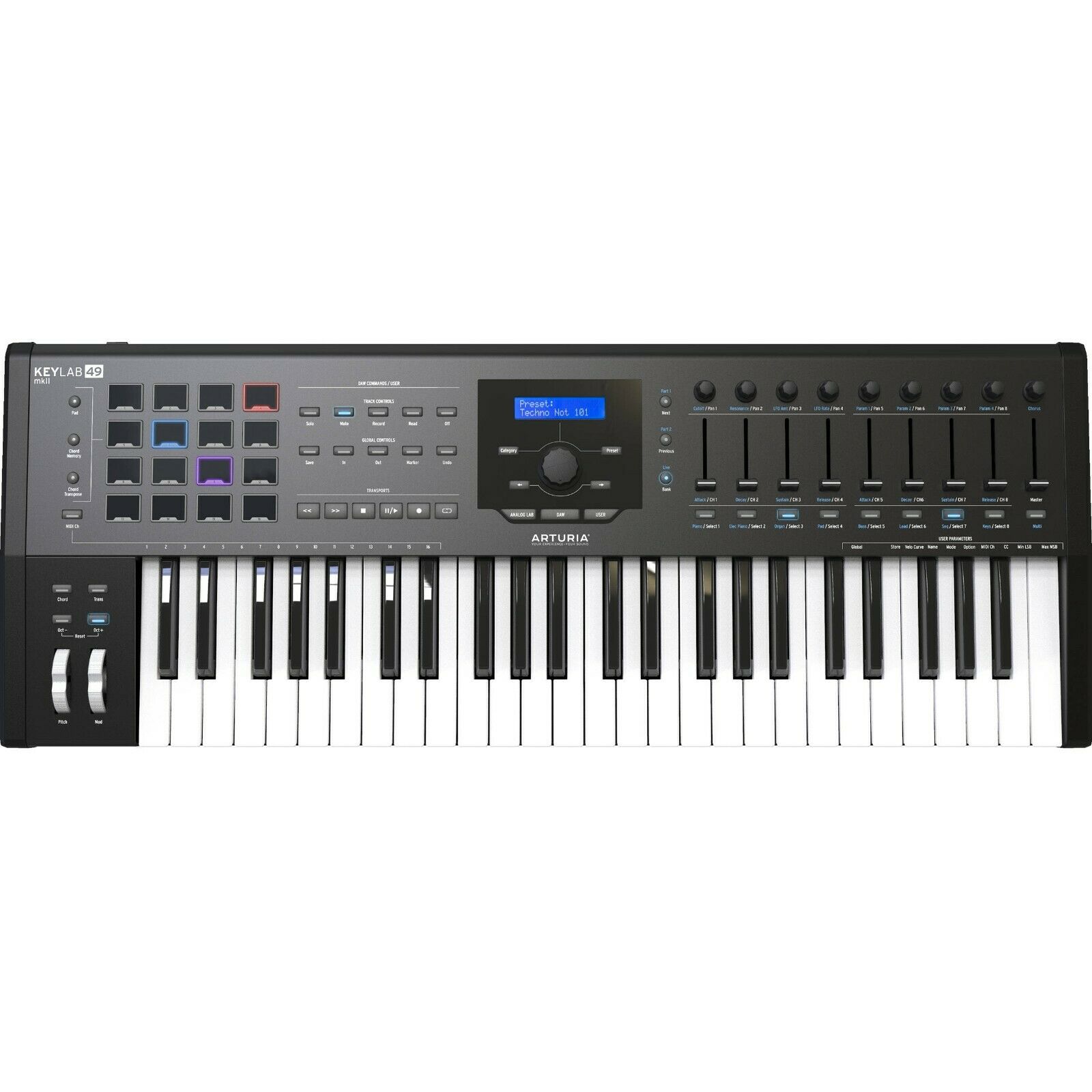 Arturia KeyLab mkII 49 key USB Keyboard Controller Black //ARMENS// - Fresh Stock Dated December 2025