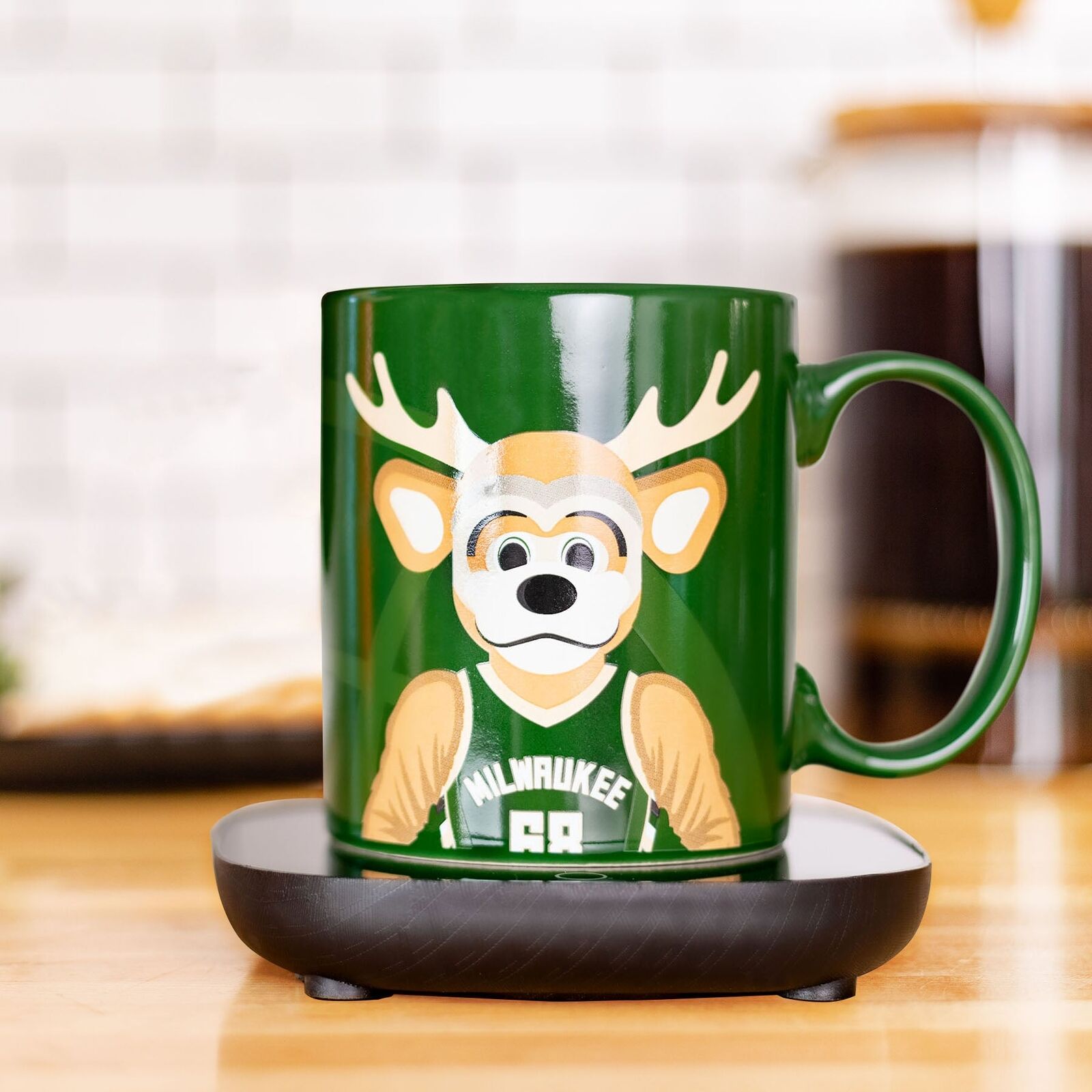 Uncanny Brands NBA Milwaukee Bucks Bango Mascot Mug Warmer with Mug - Fresh Stock Dated February 2026