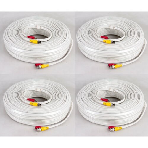 RG59 Coaxial Cable 25ft 60ft Bulk Coax DUAL / QUAD Outdoor 20AWG - BLACK WHITE - Fresh Stock Dated December 2025