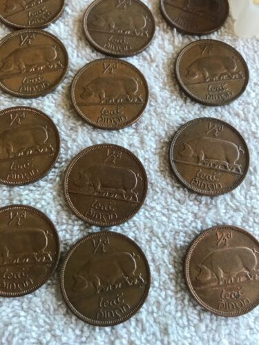 Lot Of 25 Irish Lucky Half-pennies 1966 & 1967 - Fresh Stock Dated December 2025