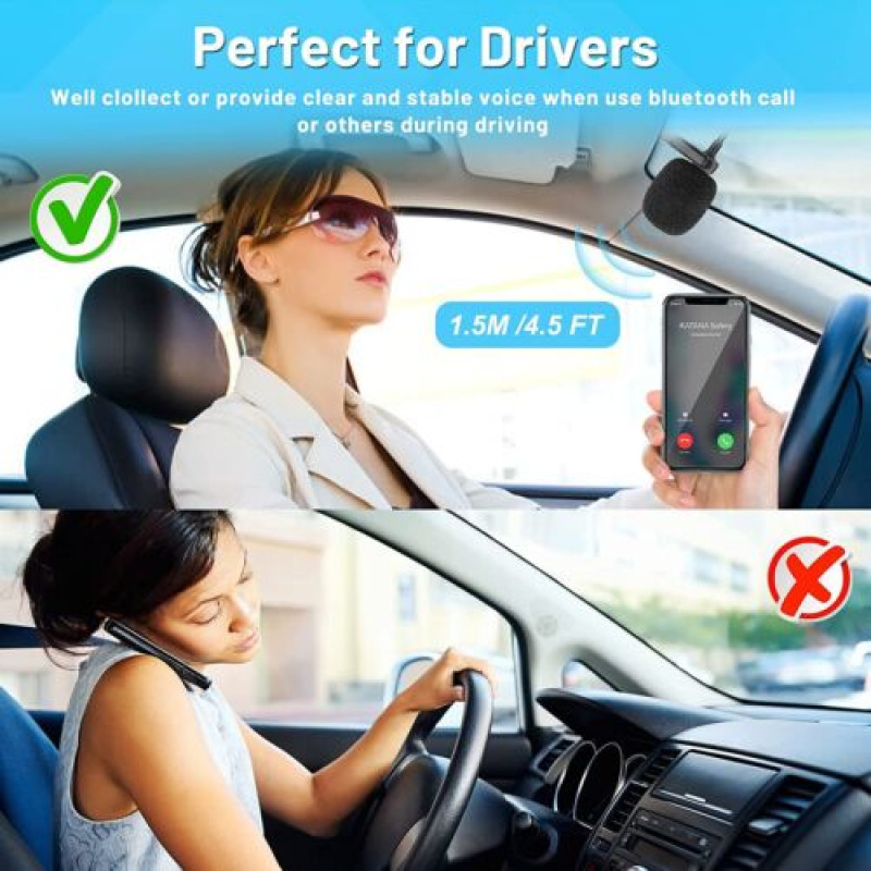 Car Radio Stereo 3.5mm GPS Microphone DVD Bluetooth Enabled Audio External Mic - Fresh Stock Dated January 2026