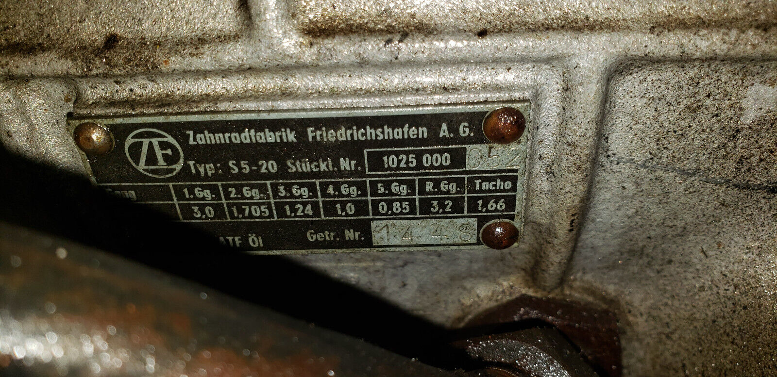 ZF 5 Speed GearBox Transmission S5-20 Maserati Mercedes 250SL 280SL Lamborghini - Fresh Stock Dated January 2026