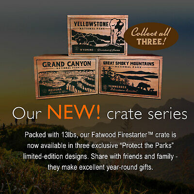 Better Wood Products Protect the Parks Firestarter Crate, Yellowstone (Open Box) - Fresh Stock Dated December 2025