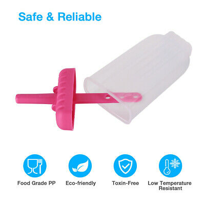 Ice Pop Maker Popsicle Mold With Tray and Drip Guard Pink Set Of 6 Free shipping - Fresh Stock Dated February 2026