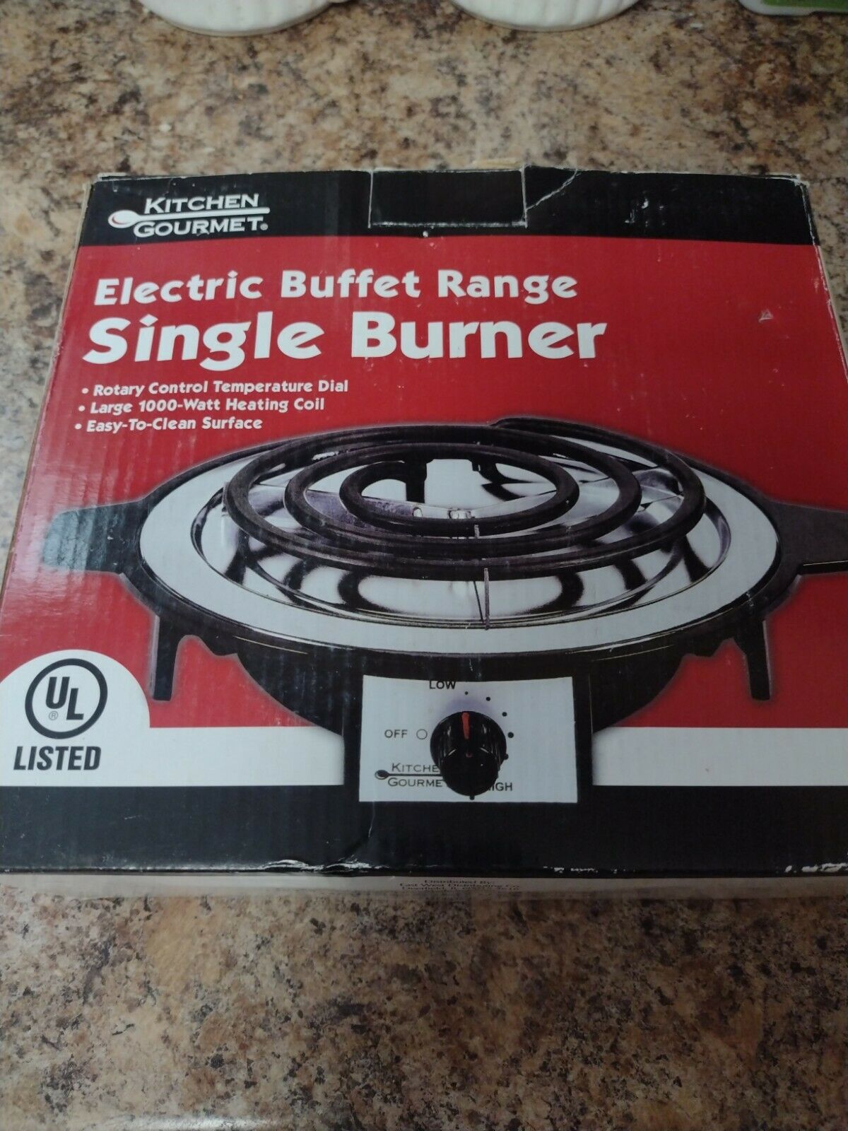 Range  Burner Single Large Burner Kitchen Gourmet Electric 1000-Watt Tested - Fresh Stock Dated February 2026