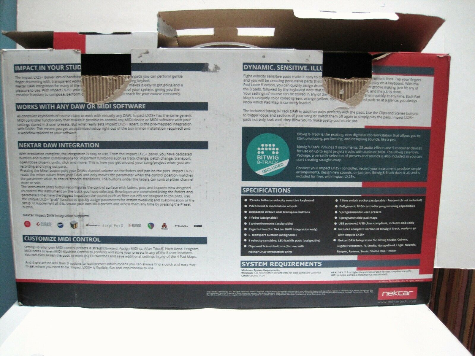 L@@K Nektar IMPACT LX25+ 25 Keys 8 Pads MIDI Controller keybord Free Ship - Fresh Stock Dated December 2025