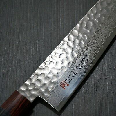 Japanese SETO ISEYA Hammered Damascus VG10 Santoku Kitchen Knife 180mm Japan I-5 - Fresh Stock Dated January 2026