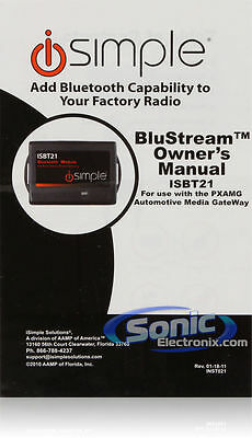 iSimple ISBT21 BluStream Bluetooth Upgrade Module for use w/ PXAMG - Fresh Stock Dated December 2025