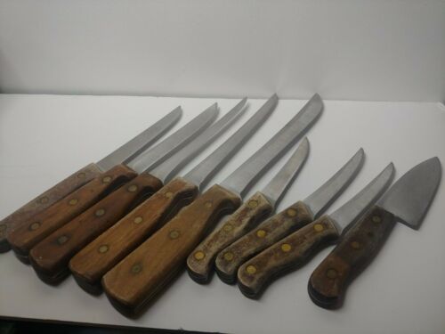 Set Of 9 Chicago Cutlery Kitchen Knives Wooden Handles 78S 65S 66S 103S 40S - Fresh Stock Dated January 2026