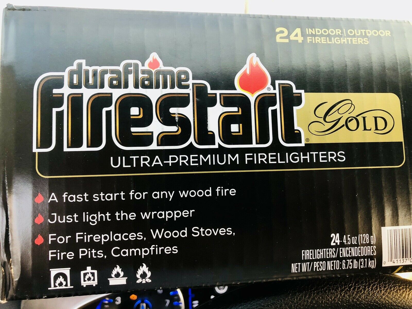 Duraflame Firestart Logs, Ultra Premium Gold Firelighters, 24-Pk Indoor/Outdoor. - Fresh Stock Dated January 2026
