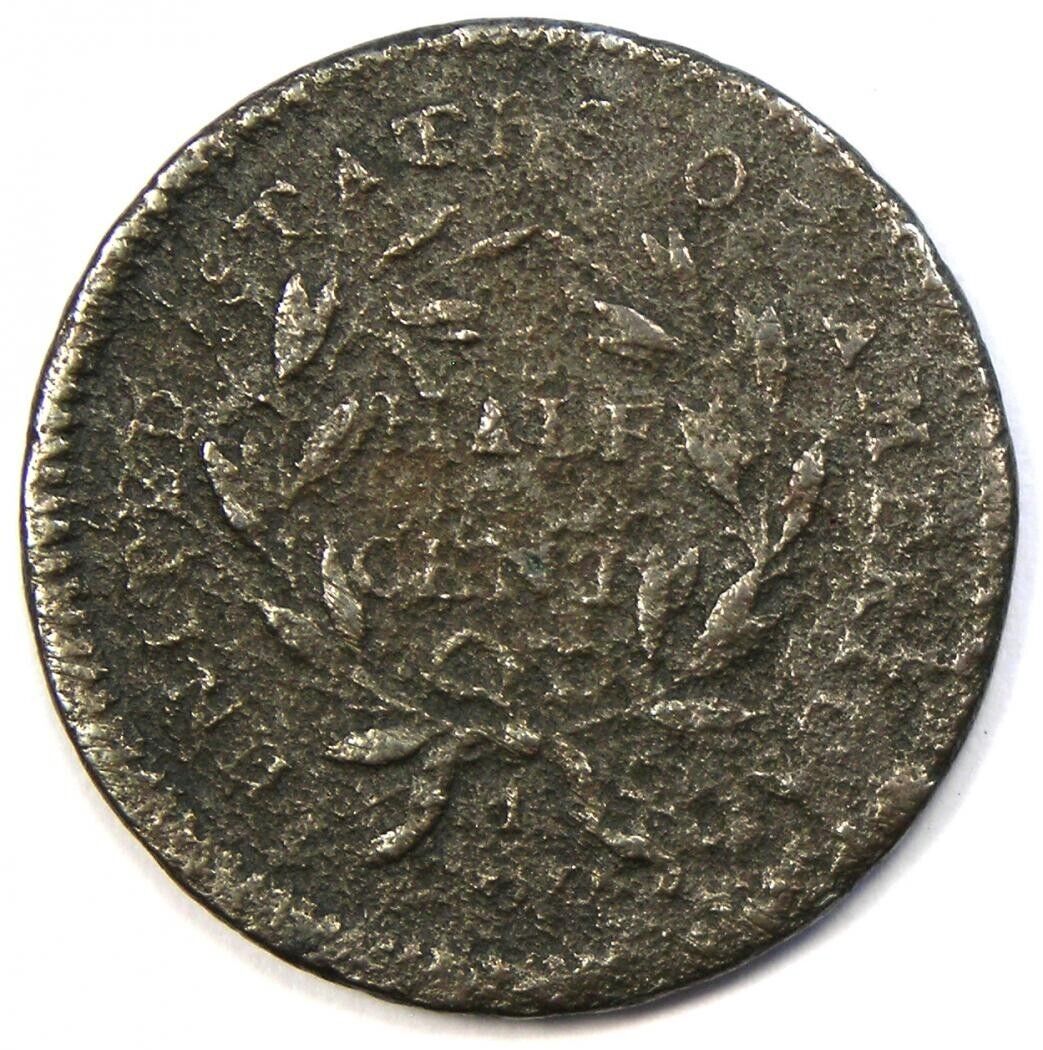 1794 Liberty Cap Flowing Hair Half Cent 1/2C Coin - Fine Detail (Corrosion) - Fresh Stock Dated December 2025