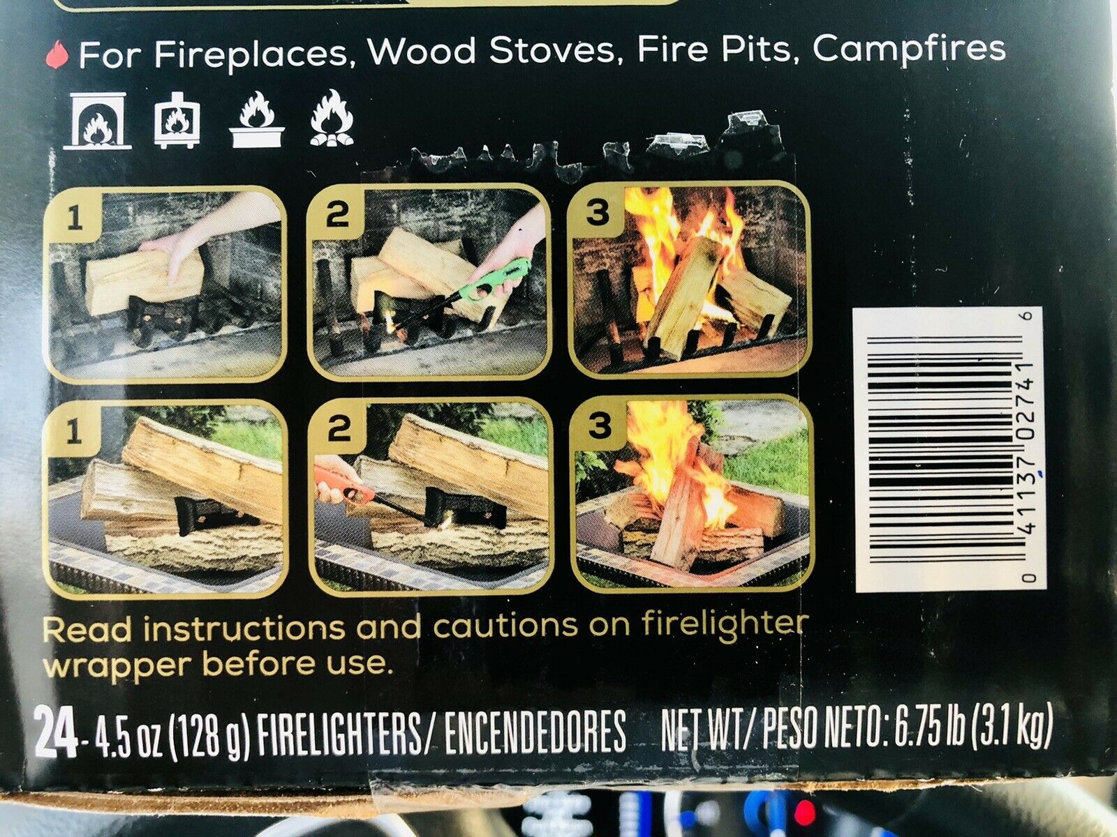 Duraflame Firestart Logs, Ultra Premium Gold Firelighters, 24-Pk Indoor/Outdoor. - Fresh Stock Dated January 2026