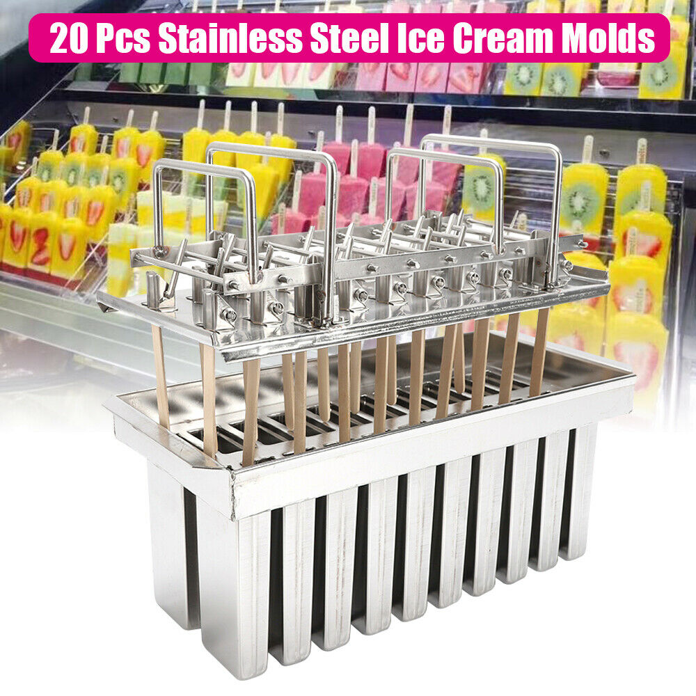 20pcs  Ice Cream Stick Molds  Ice Pop Lolly Popsicle Ice Cream Stick Holder USA - Fresh Stock Dated January 2026