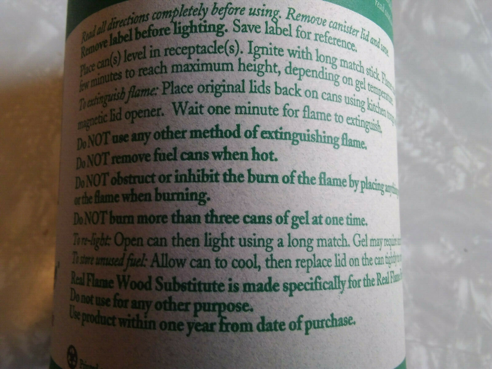 JENSEN Real Flame 13 oz Gel Fireplace Fuel - Pack of 4 - The Original and Best - Fresh Stock Dated December 2025