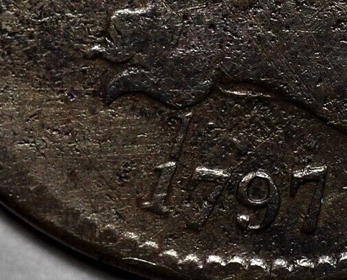 1797 Liberty Cap Half Cent - 1 Above 1 - US 1/2c Copper Penny Coin - L20 - Fresh Stock Dated December 2025