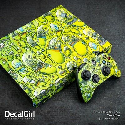 Xbox One X Console Skin - Solid Black - Sticker Decal Wrap - Fresh Stock Dated February 2026