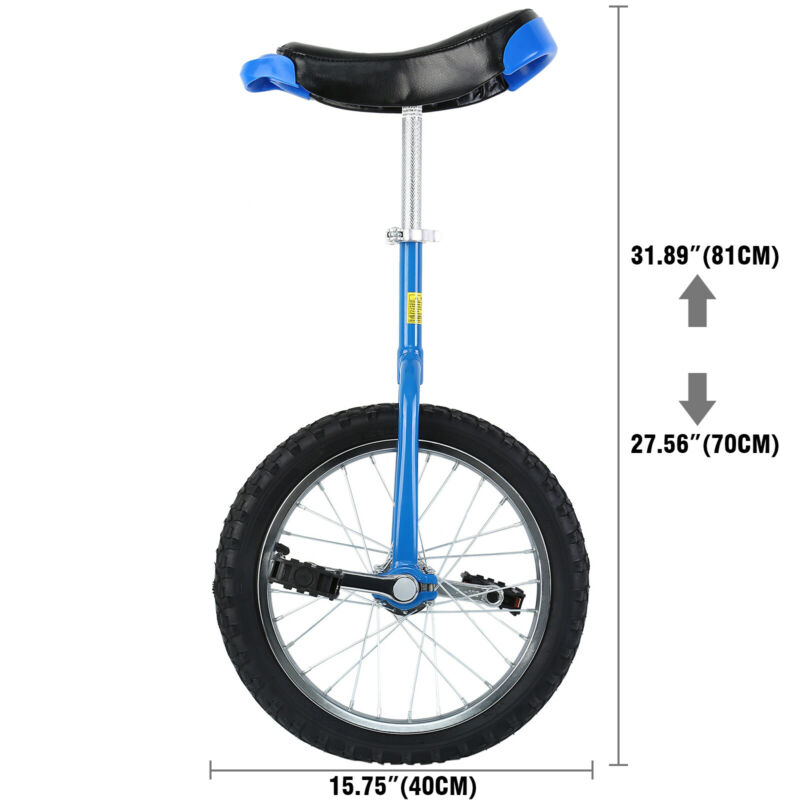 16'' Unicycle Mountain Unicycle Leakproof Butyl Tire Wheel Cycling Fitness - Fresh Stock Dated December 2025