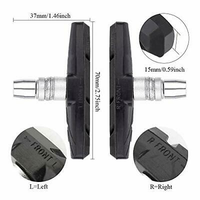 2 Pairs Bike Brakes Pads Set, 70mm Bicycle Brake Pads for Cruiser MTB Universal - Fresh Stock Dated December 2025