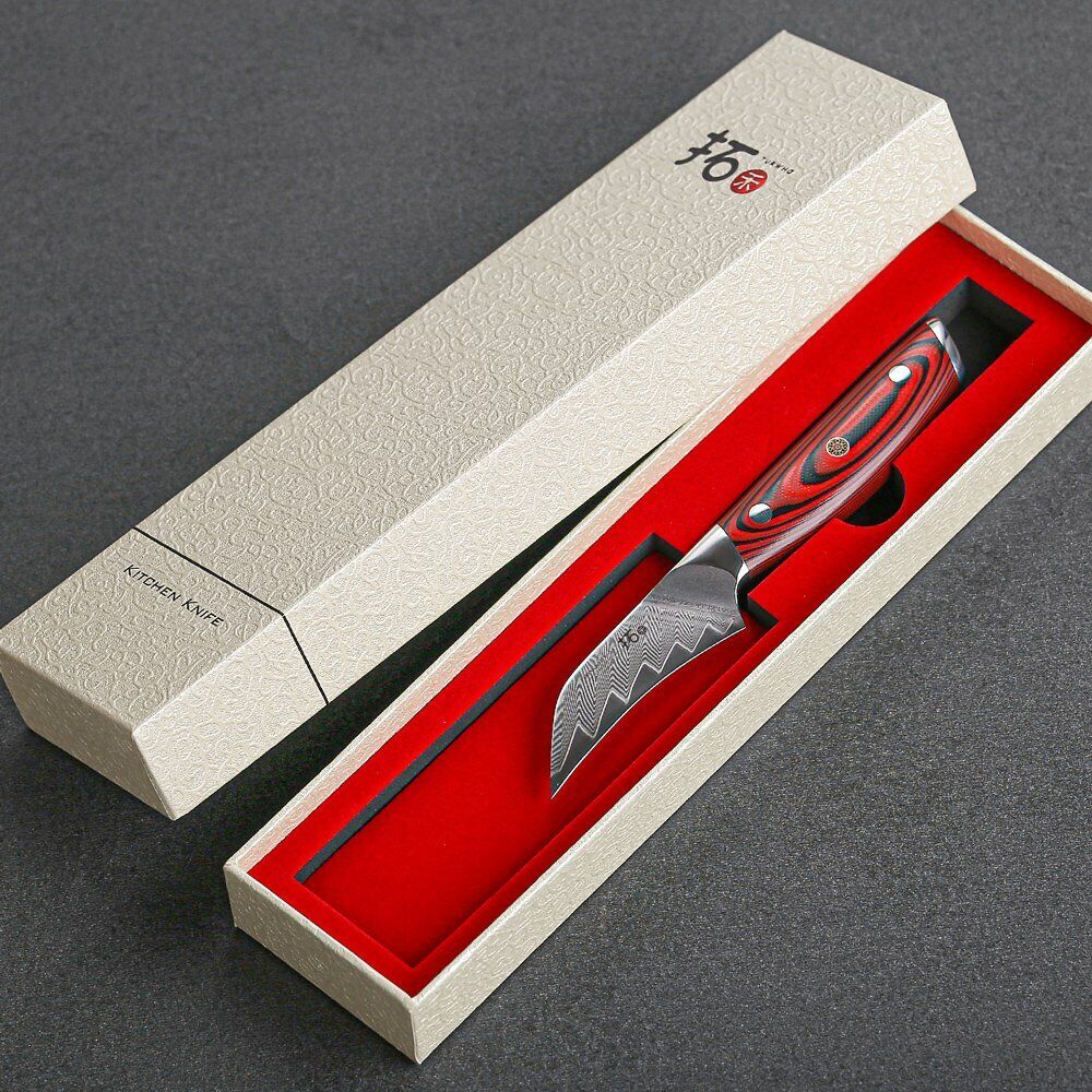 TURWHO 3.5in Paring Knife Japan VG10 Damascus Steel Parer Peeling Turning Knives - Fresh Stock Dated February 2026