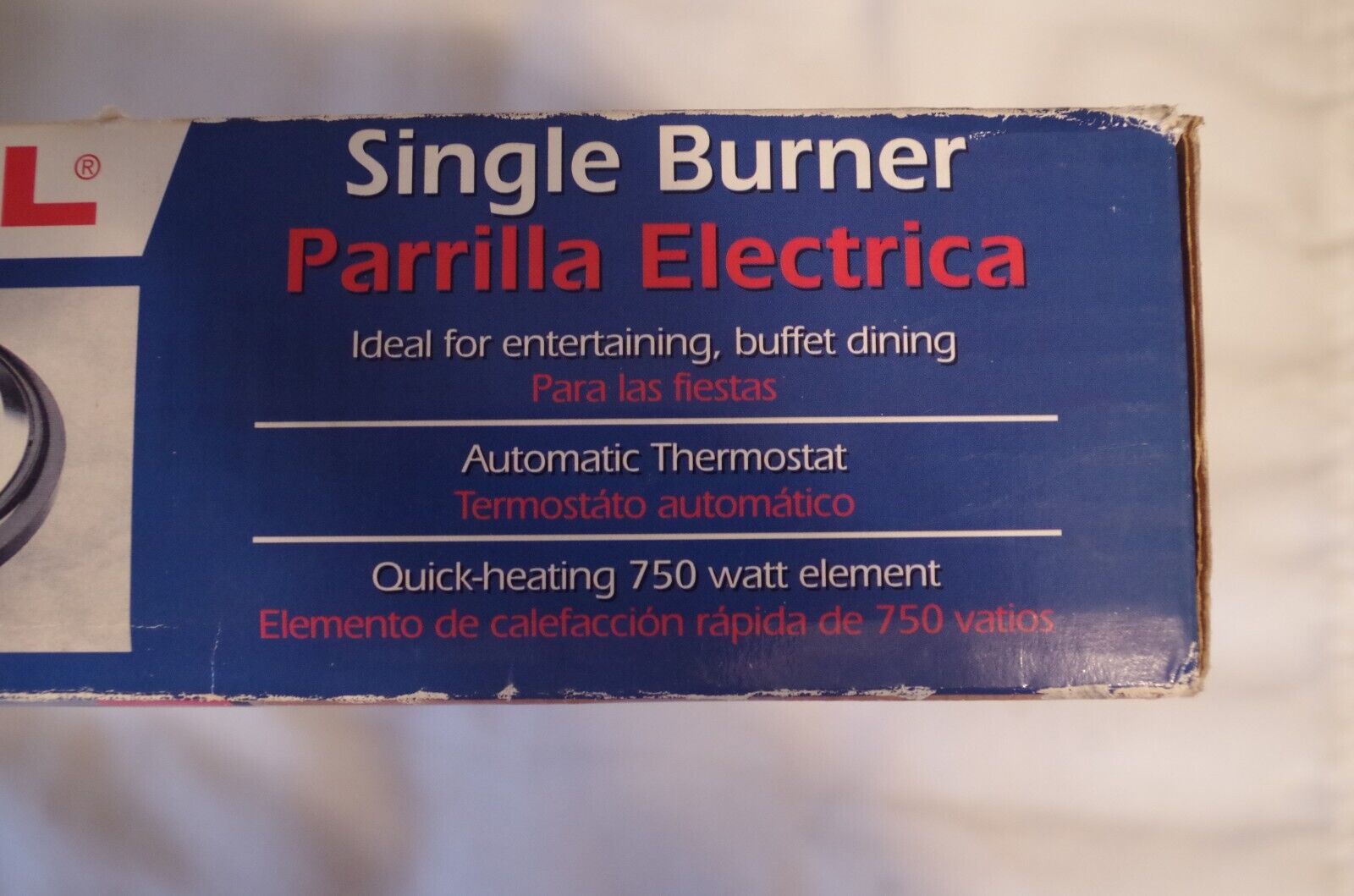 NIB RIVAL SINGLE BURNER ELECTRIC HOT PLATE ~ ADJUSTABLE TEMP. & EASY CLEAN - Fresh Stock Dated February 2026