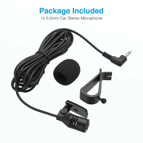 3.5mm Car Radio Stereo Microphone Vehicle External Mic for DVD GPS Audio US - Fresh Stock Dated January 2026