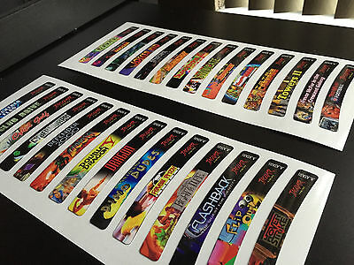 Atari Jaguar Sticker End Labels set (For All 181 Custom Cartridge Game Stickers) - Fresh Stock Dated February 2026