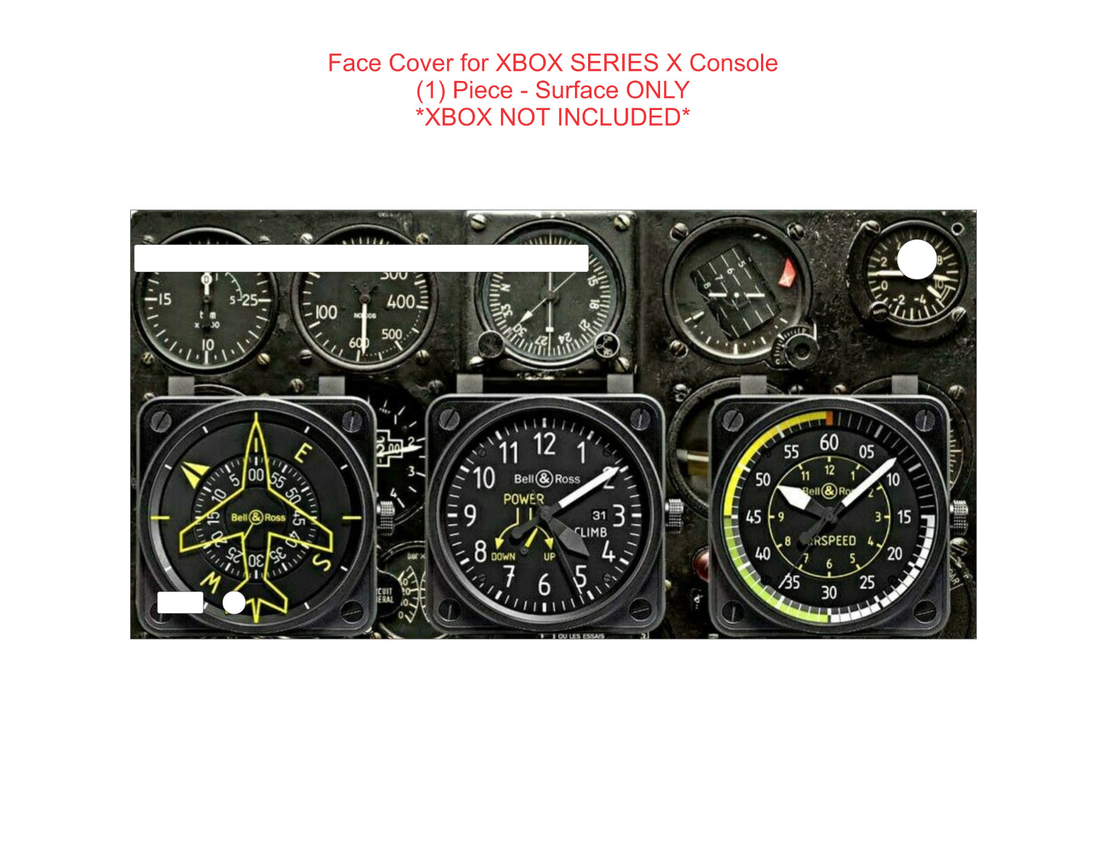 Wrap Skin Decal For XBOX SERIES X CONSOLE Aircraft Cluster Gauges instruments - Fresh Stock Dated February 2026