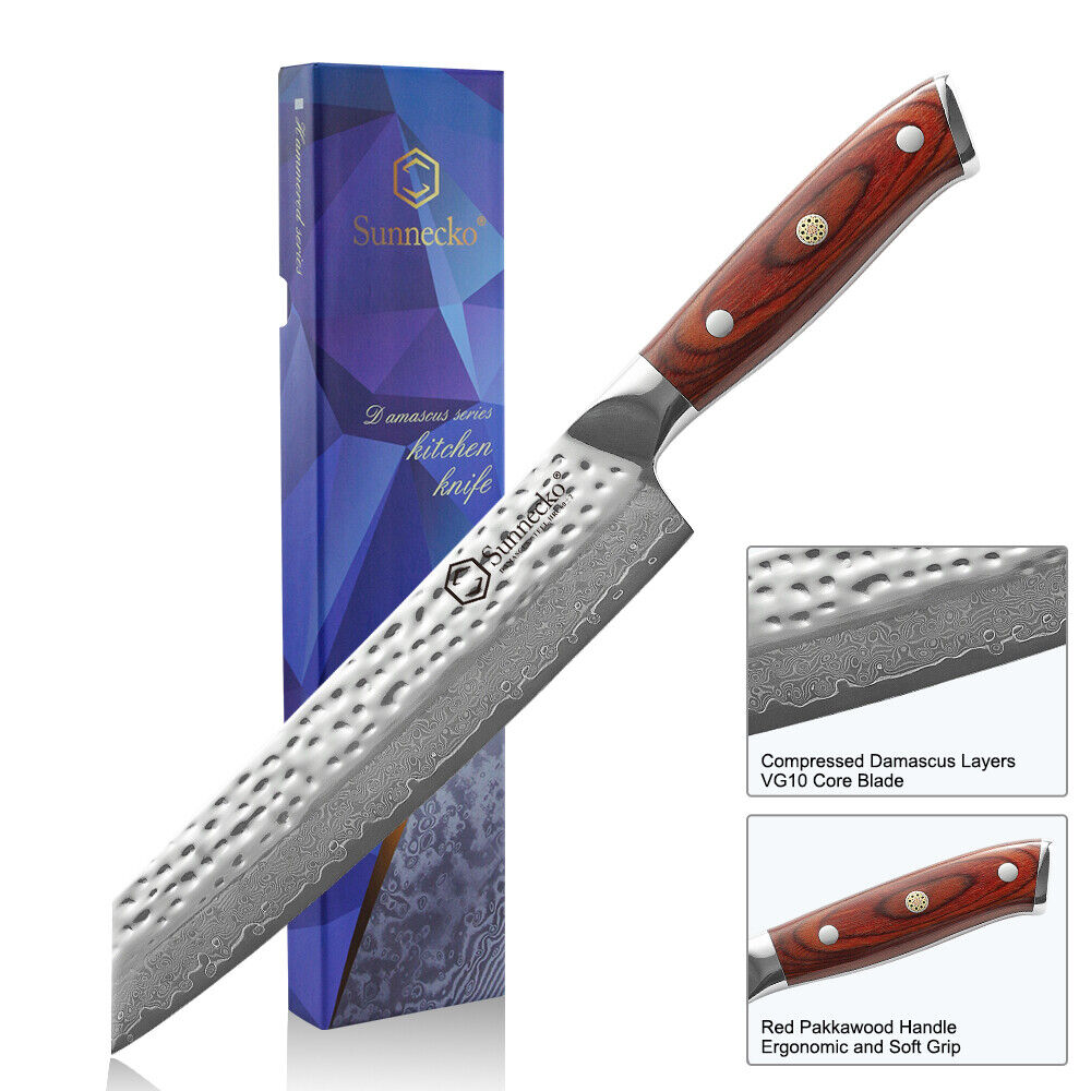 8 inch Kiritsuke Chef knife VG10 Damascus Steel Razor Sharp Kitchen Slicing Gift - Fresh Stock Dated February 2026