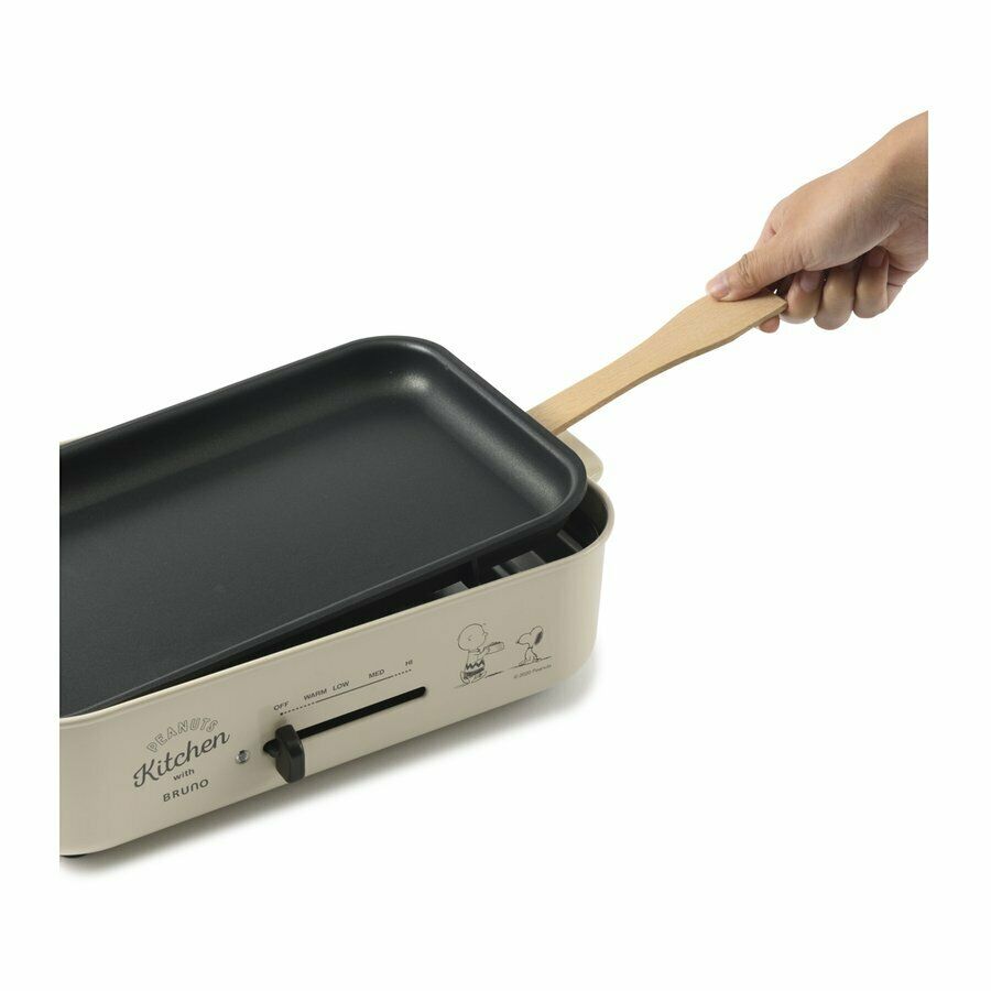 BRUNO PEANUTS Compact Hot Plate 3 Plates, Flat, Takoyaki(Ahijo), Pancake Plates - Fresh Stock Dated February 2026