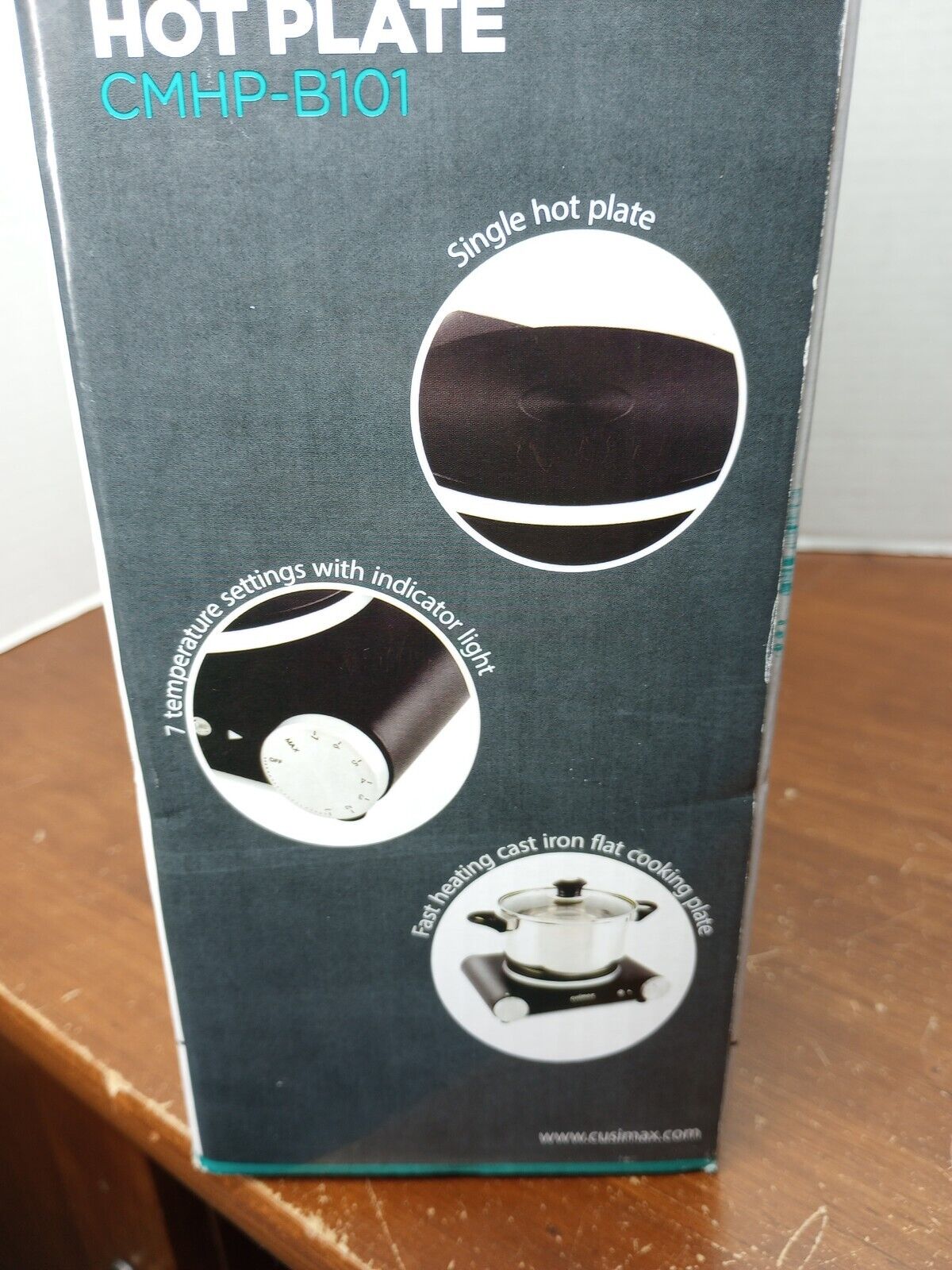 CUSIMAX Electric Hot Plate for Cooking Portable Single Burner 1500W Cast Iron - Fresh Stock Dated February 2026