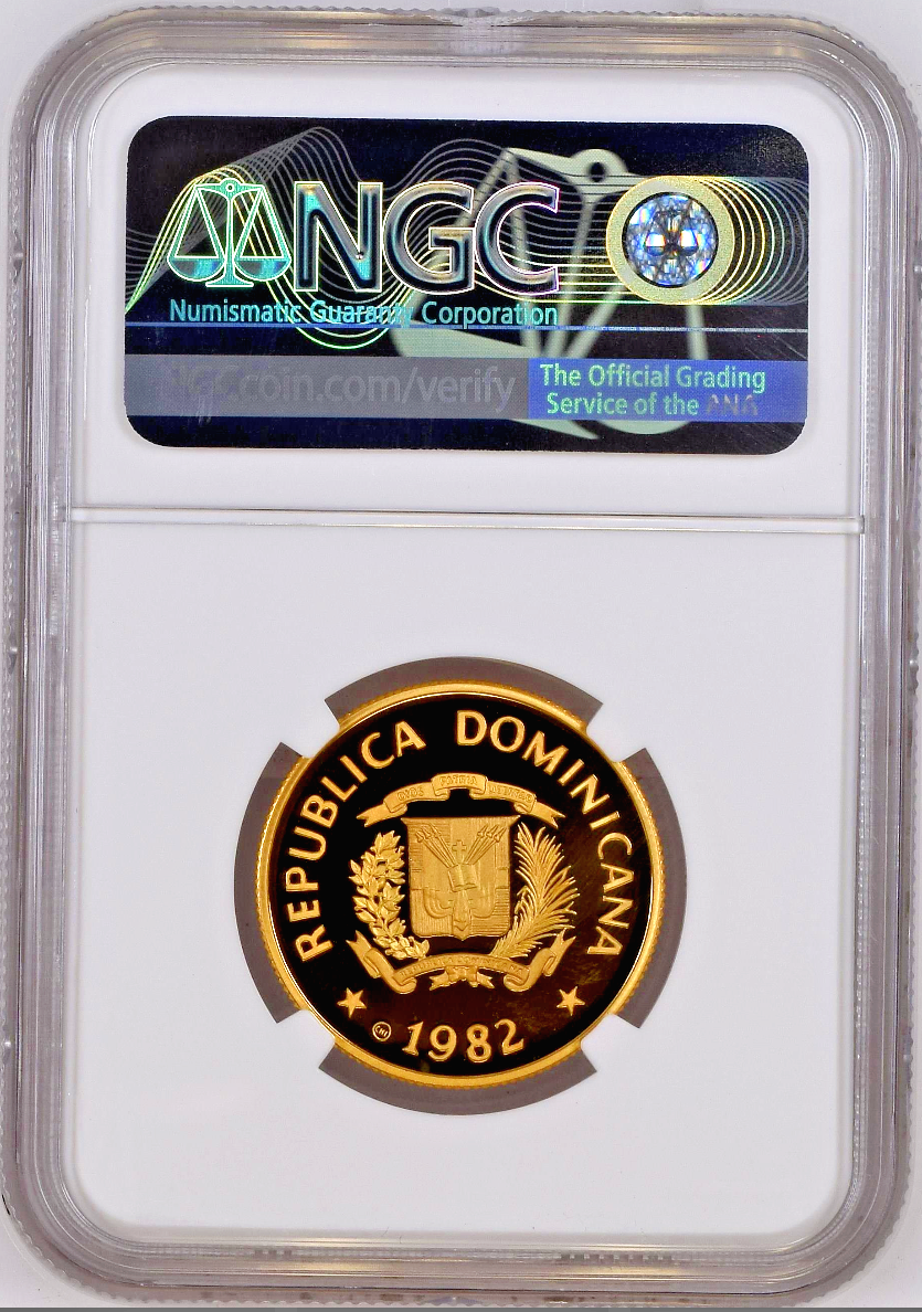 1982 Dominican Republic Gold 200 Pesos Year of the Child NGC PF66 Low Mintage - Fresh Stock Dated December 2025