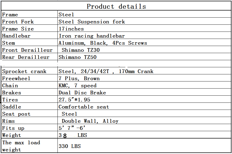 Mountain Bike 27.5 for Men and Women X1  Adult  17inch Frame 21 Speed BIcycle - Fresh Stock Dated January 2026