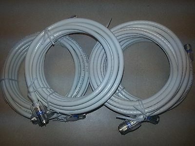 Lot of 10 HQ COAXIAL CABLES *NEW* 10FT UL ETL Rated 18AWG White HD CABLE - Fresh Stock Dated December 2025