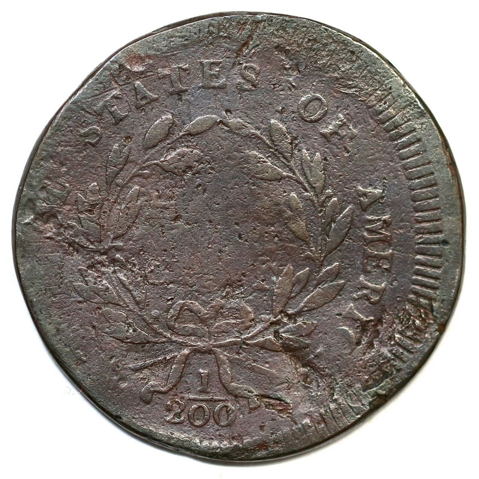 1795 C-3 R-5 Punctuated Date Liberty Cap Half Cent Coin 1/2c - Fresh Stock Dated December 2025