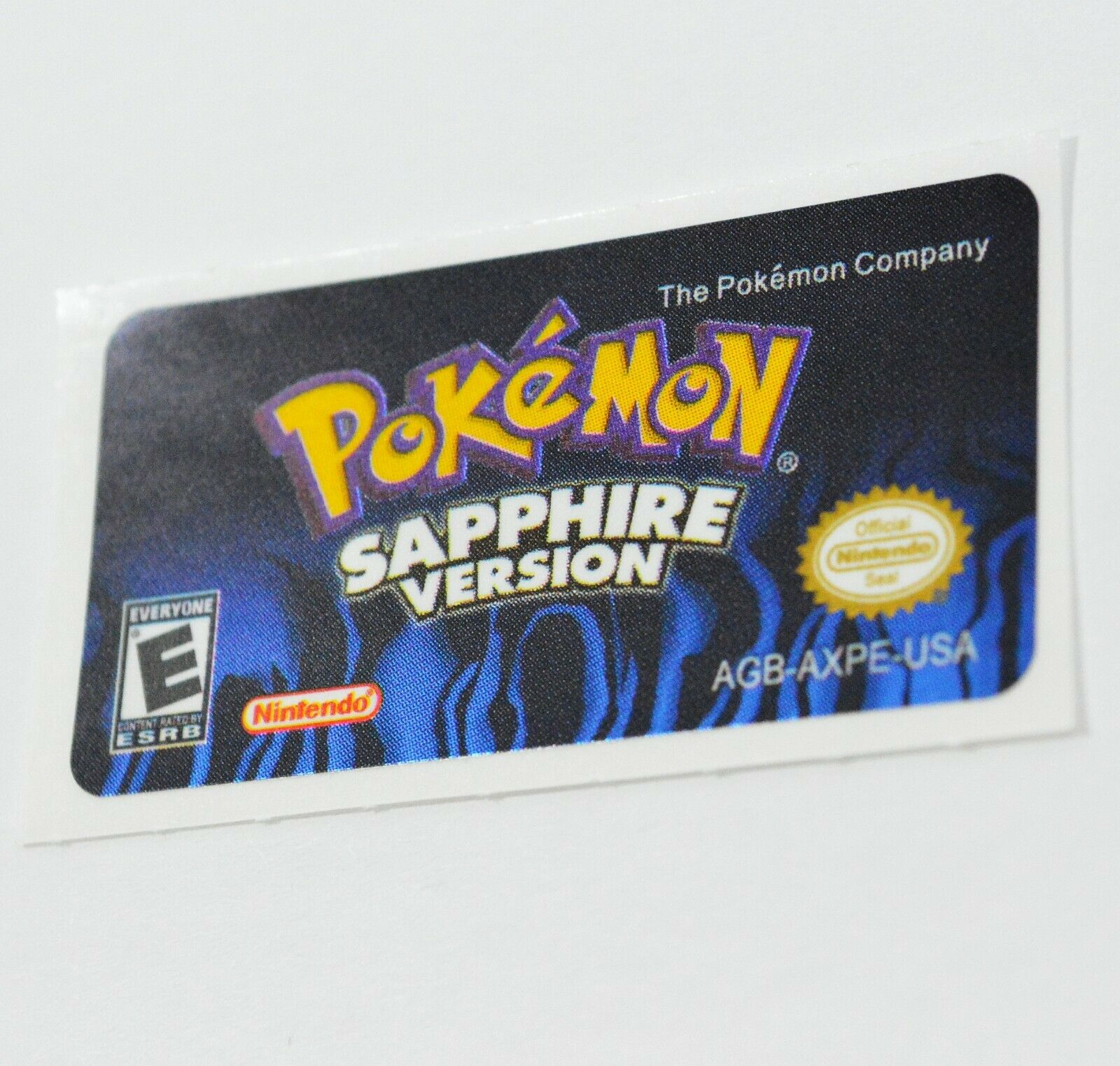 Pokemon Sapphire GBA Replacement Label SHINY FOIL Sticker Gameboy Advance USA - Fresh Stock Dated January 2026