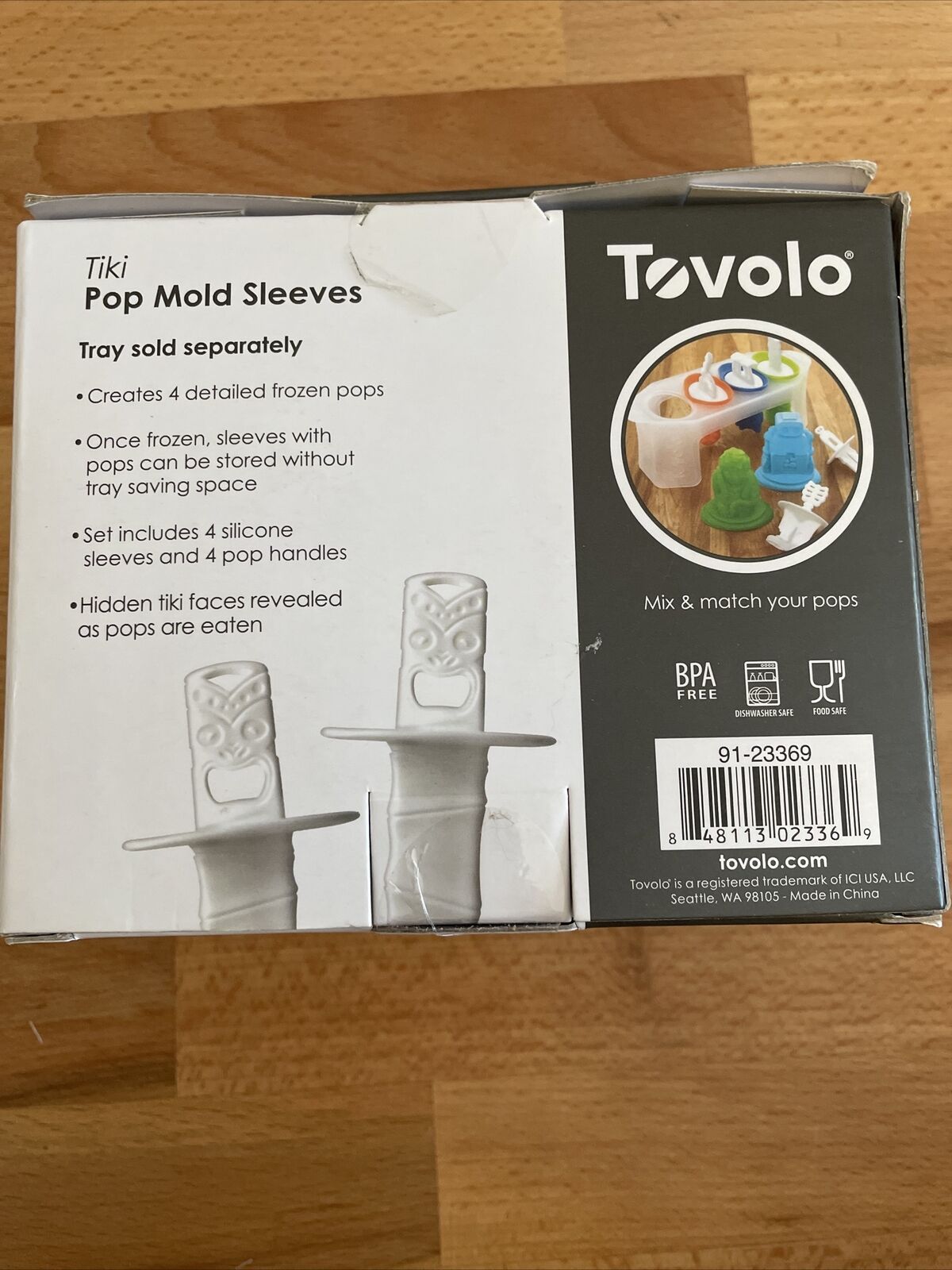 Tovolo Tiki Pop Mold  Sleeves Pop Mold Holder Set Of 4 New! - Fresh Stock Dated February 2026