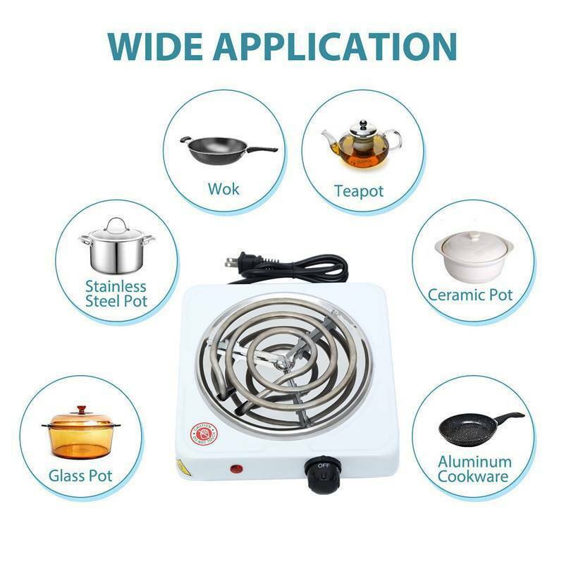 1000W Portable Electric Single Burner Hot Plate Kitchen Stove RV Dorm Cooktop - Fresh Stock Dated February 2026