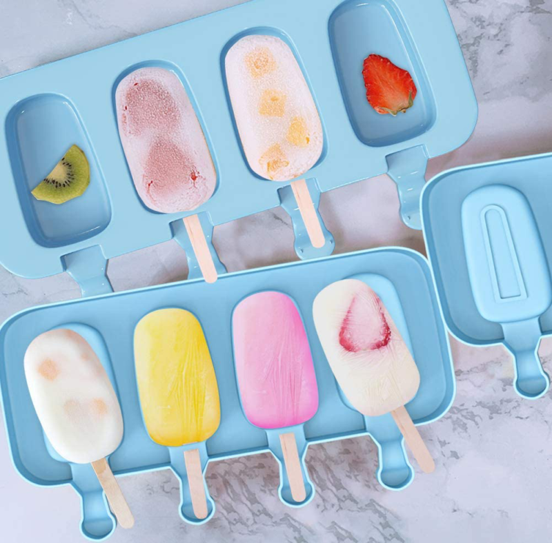 Moldes De Silicona Para Helados Paletas Ice Cream Molds Dulces Tortas Set-2 4Pcs - Fresh Stock Dated February 2026