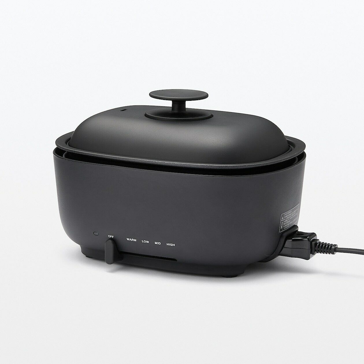 MUJI JAPAN Deep Grill Pot MJ-HPFK1 2021AW new model Black Compact - Fresh Stock Dated February 2026